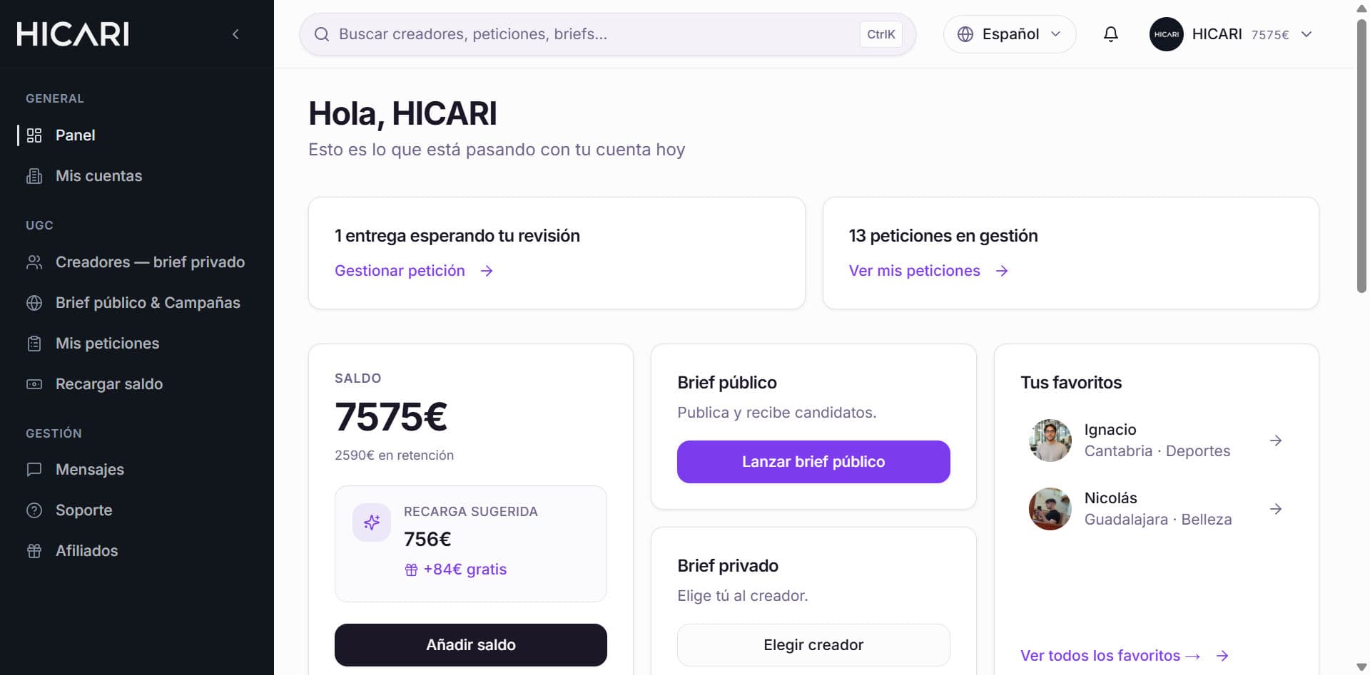 Home rediseño Staging HICARI