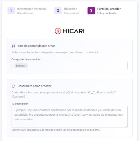 registro creadores de contenido