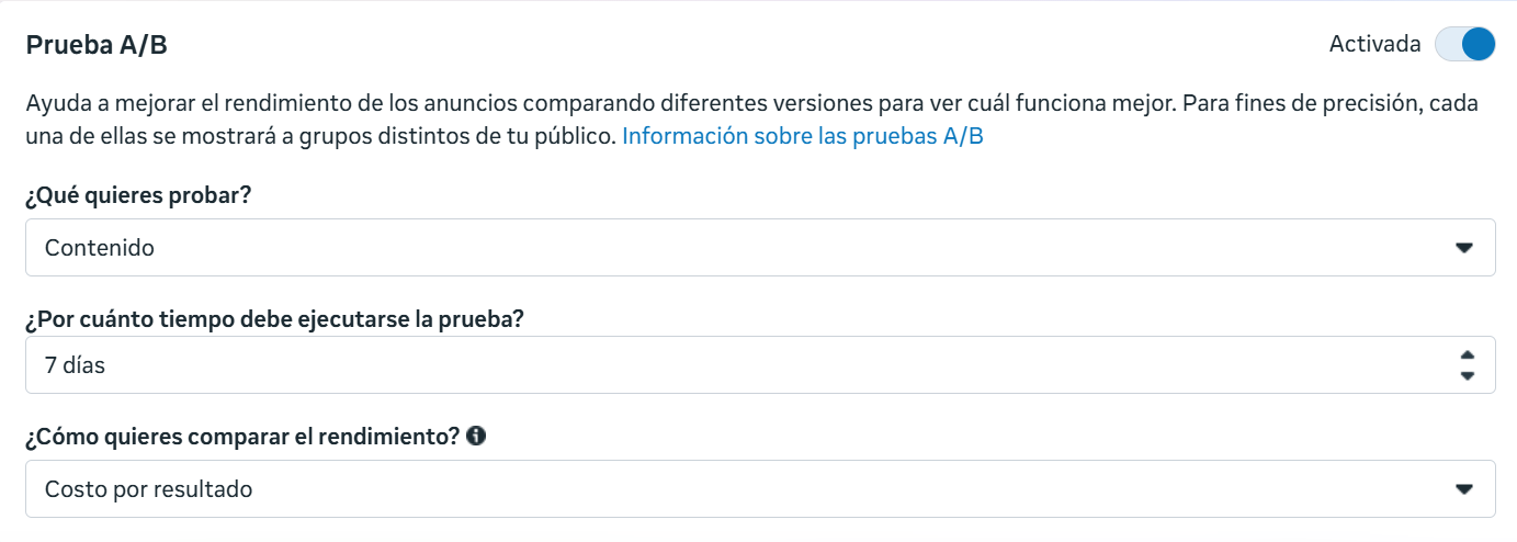 Haz pruebas A/B reales