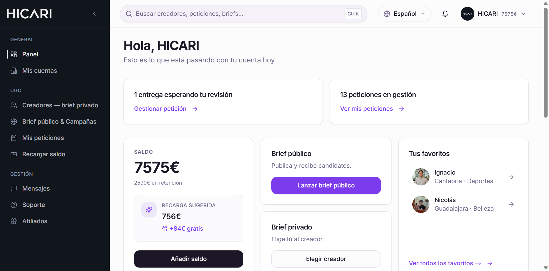 Home rediseño Staging HICARI